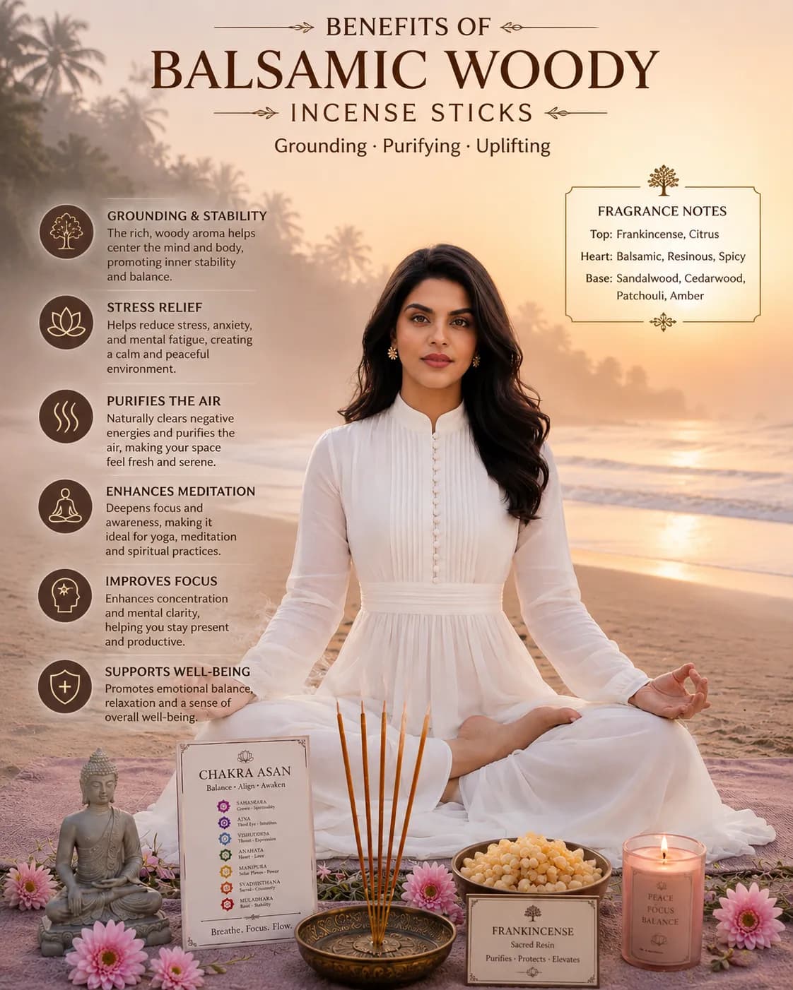Rosleela Balsamic Woody Room Freshener incense Sticks | frankincense |loban agarbatti sticks(60 pcs)